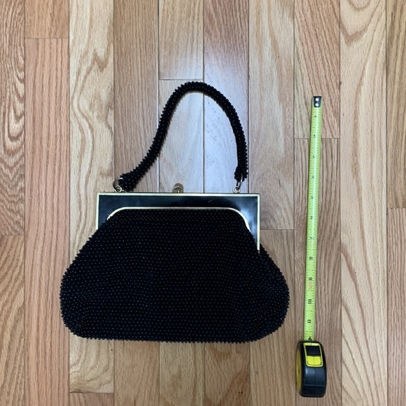 La Regale Art‎ Deco Black Handbeaded Evening Bag - Picture 8 of 8